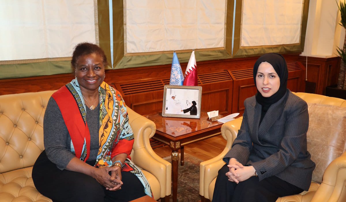 Qatar's Permanent Representative to UN Meets UNFPA Executive Director